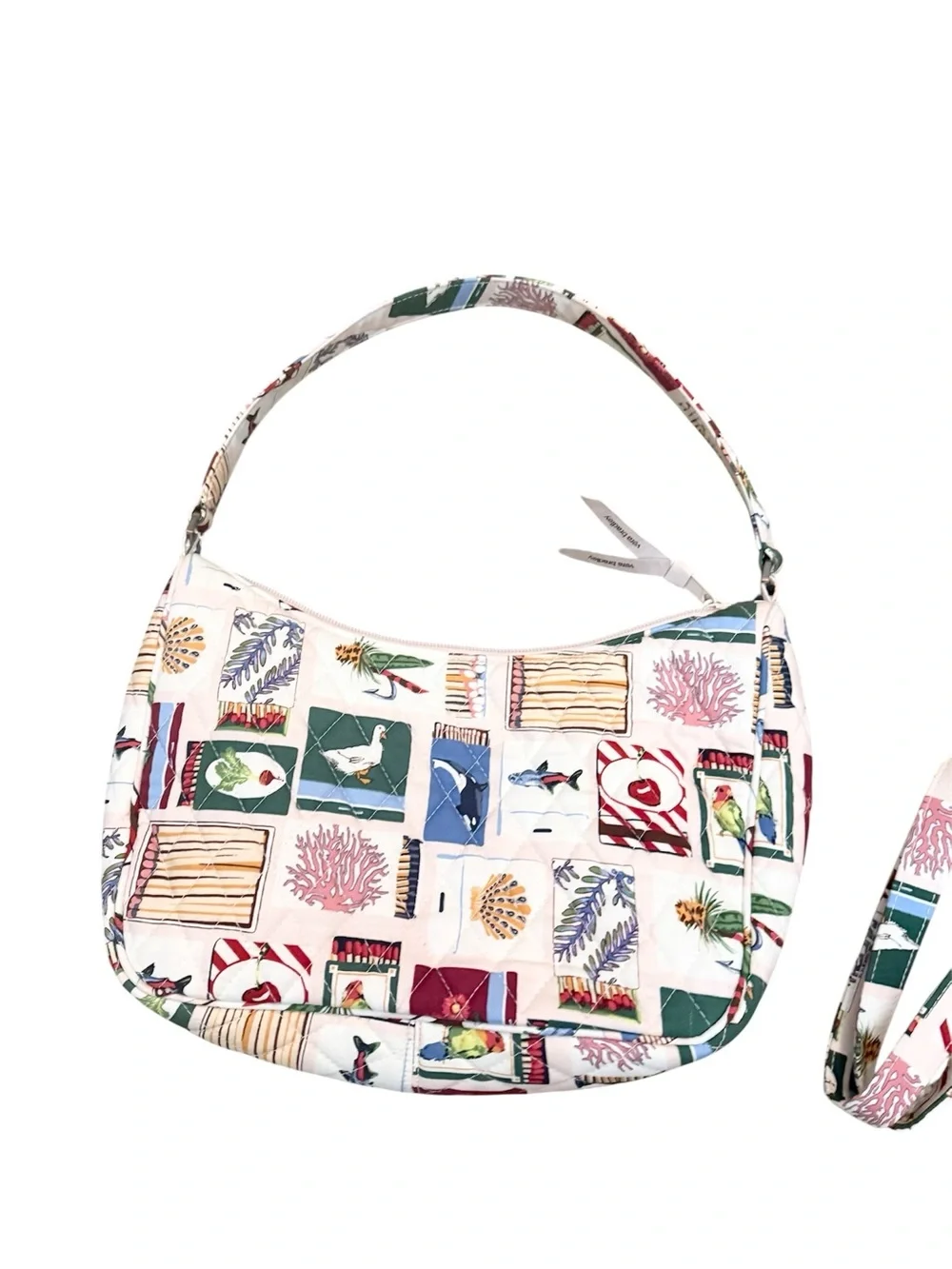 Vera Bradley White Multi-Color Patchprint Crossbody Bag - Picture 3 of 6